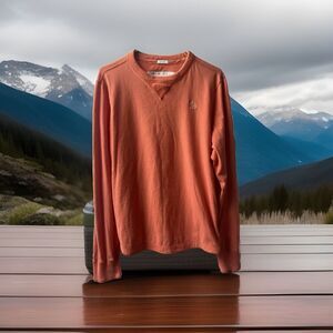 Abercrombie and Fitch Muscle T shirt Mens XLG Orange Round Neck  Long Sleeved